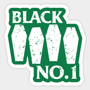 "BLACK NO 1 COFFINS" GREEN WHITE Sticker